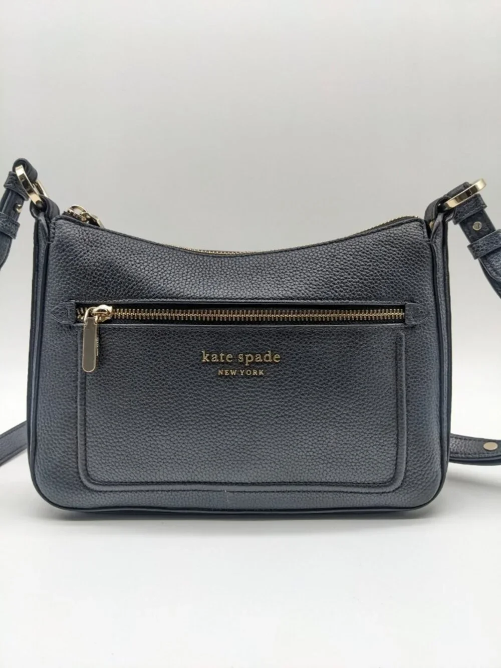 KATE SPADE NY Hudson pebbled leather women's small crossbody bag - Black